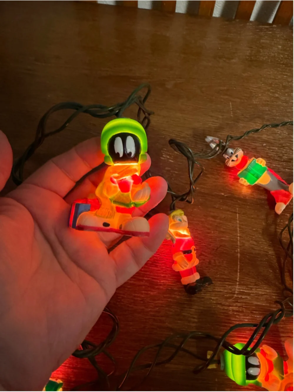 Vintage 1998 Looney Tunes Christmas Lights 10 Character 9 Ft String WORKS L878X